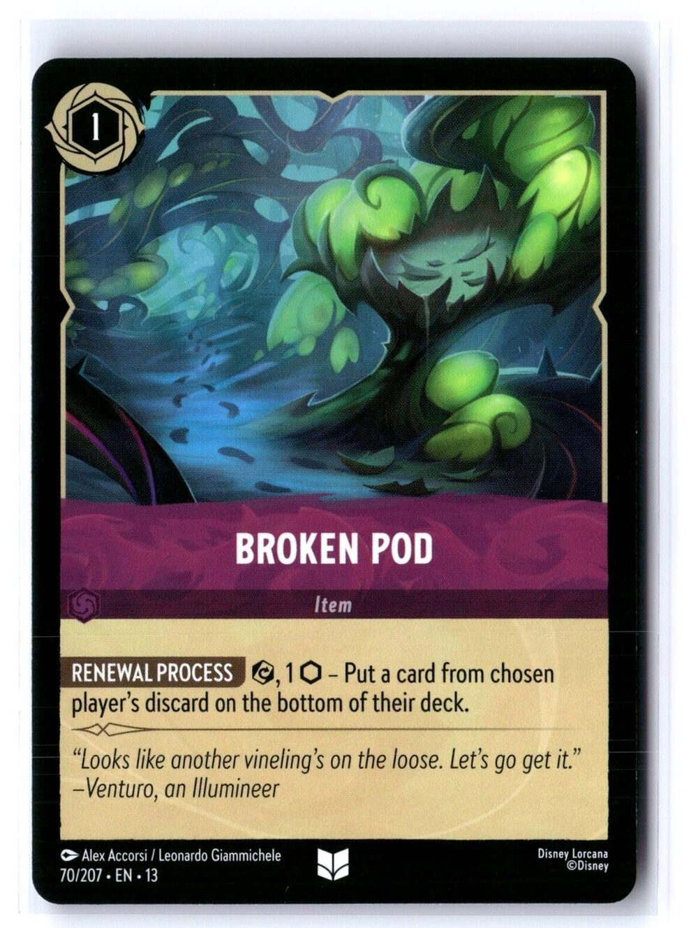 Broken Pod Uncommon Attack of the Vine! 70/207 NM